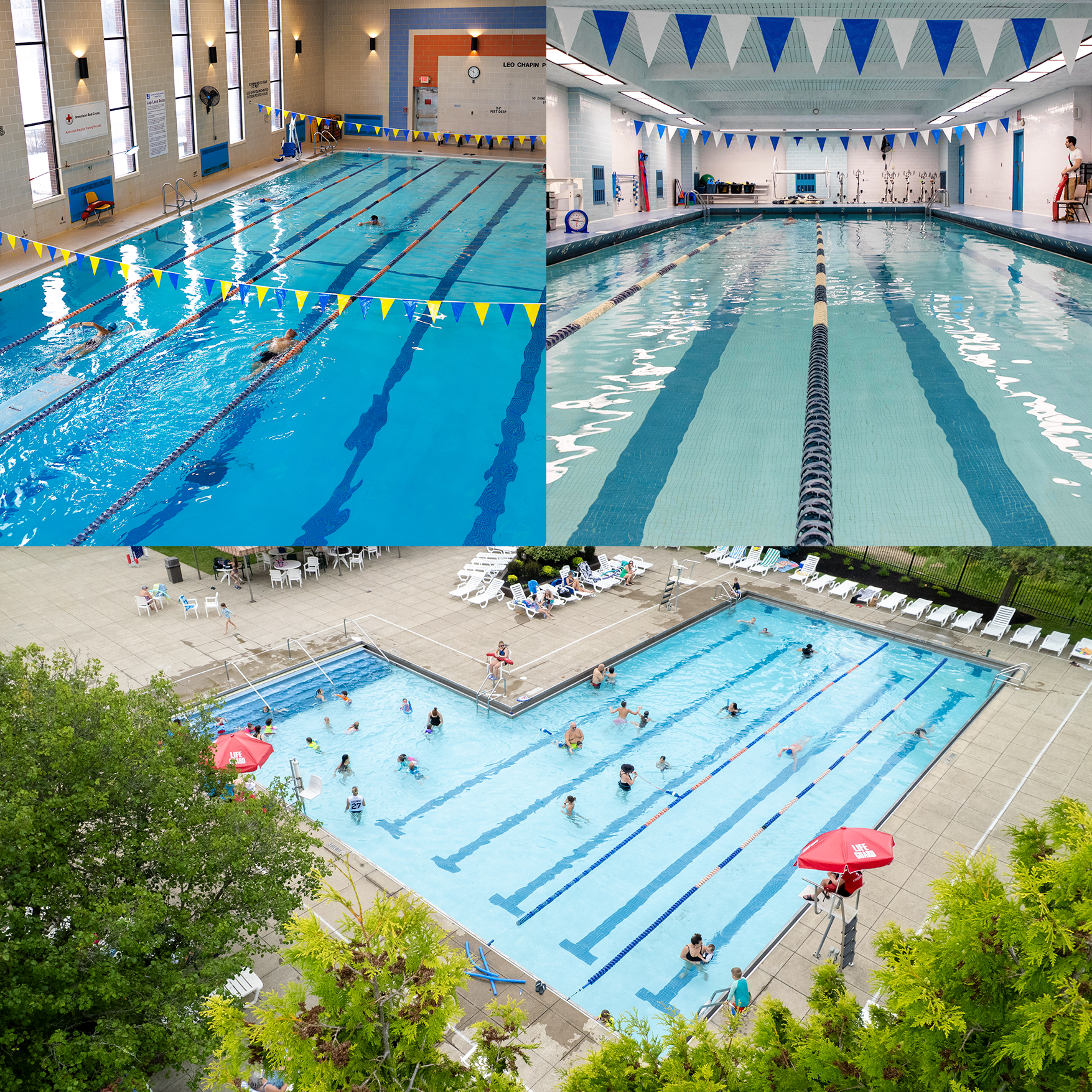Indoor and outdoor swimming pools available to JCC Buffalo members